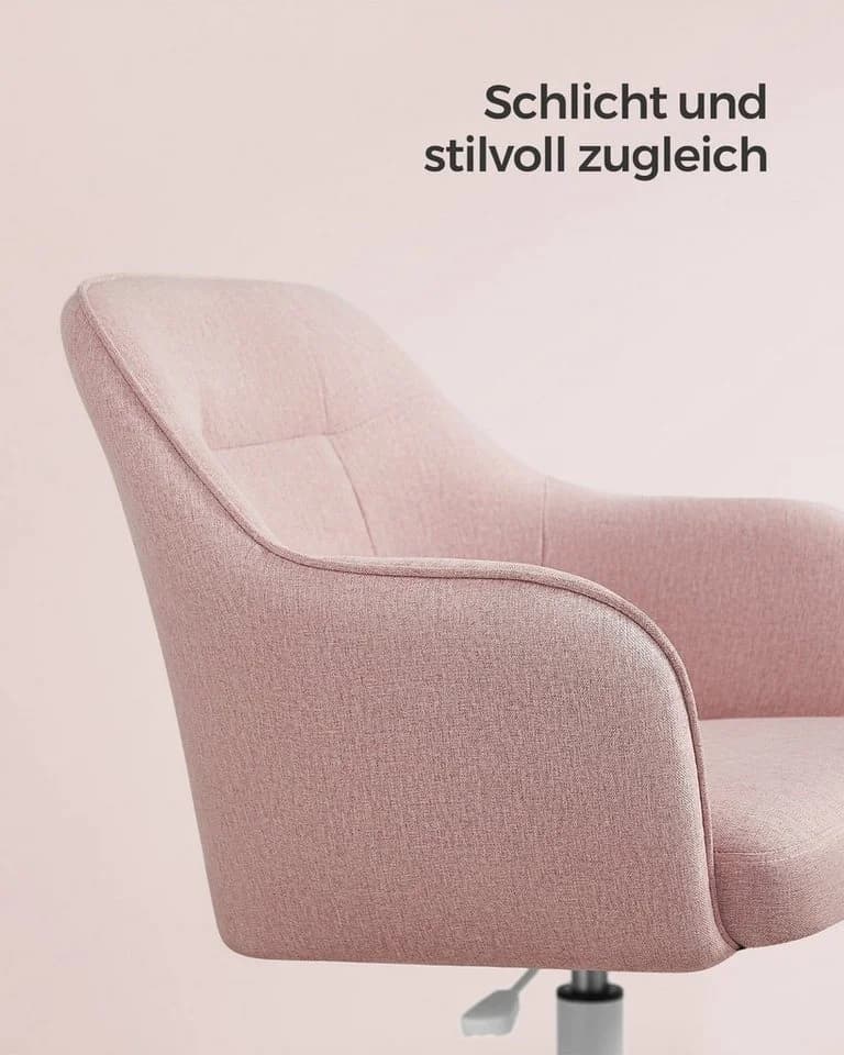 Höhenverstellbarer Bürostuhl in Rosa - Bild 4