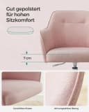 Höhenverstellbarer Bürostuhl in Rosa Bild 5