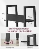 VASAGLE Bücherregal Leiterregal 140/170 cm Industrie-Design Schwarz Bild 4