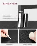 VASAGLE Bücherregal Leiterregal 140/170 cm Industrie-Design Schwarz Bild 5