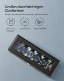 SONGMICS Uhrenbox Uhrenkasten für 6 Uhren mit Glasdeckel und Samt Bild 4