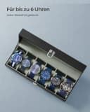 SONGMICS Uhrenbox Uhrenkasten für 6 Uhren mit Glasdeckel und Samt Bild 5