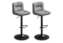 VASAGLE Barhocker 2er-Set Grau/Schwarz 120 kg belastbar Bild 2