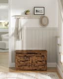 VASAGLE Sitzbank Spielzeugtruhe 80/100x40x46 cm Braun Holzspanplatte Bild 1