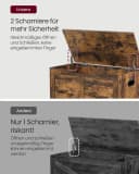 VASAGLE Sitzbank Spielzeugtruhe 80/100x40x46 cm Braun Holzspanplatte Bild 5