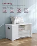 VASAGLE Sitzbank Spielzeugtruhe 80/100 x 40 x 46 cm Weiß Bild 3