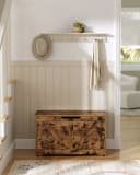 VASAGLE Sitzbank Spielzeugtruhe 80/100 x 40 x 46 cm Holzspanplatte Bild 1