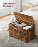 VASAGLE Sitzbank Spielzeugtruhe 80/100 x 40 x 46 cm Holzspanplatte Bild 3