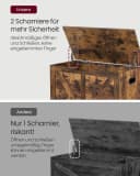 VASAGLE Sitzbank Spielzeugtruhe 80/100 x 40 x 46 cm Holzspanplatte Bild 5