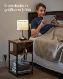 VASAGLE Beistelltisch mit Steckdose 2 AC-Anschlüsse 2 USB-Anschlüsse Bild 5