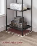 VASAGLE Bücherregal Standregal Küchenregal stabil Gold/Schwarz Bild 3