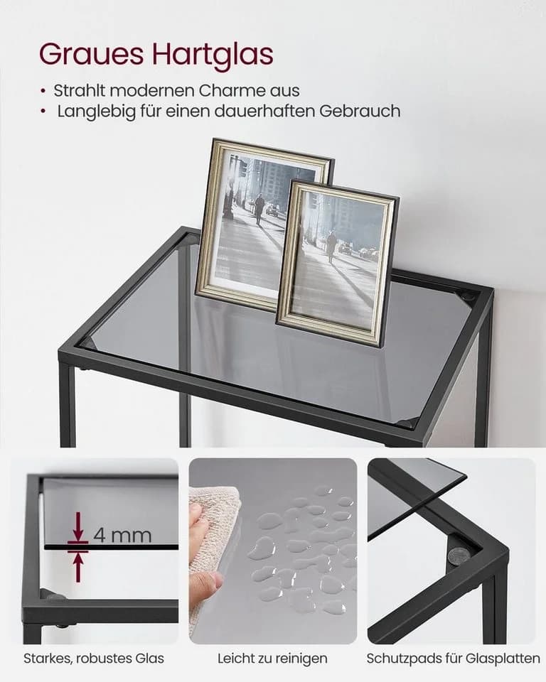 VASAGLE Bücherregal Standregal Küchenregal stabil Gold/Schwarz - Bild 5