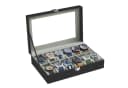 Moderne Uhrenbox aus Glas und Stoff Bild 2