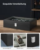 Moderne Uhrenbox aus Glas und Stoff Bild 3