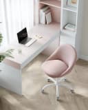 SONGMICS Bürostuhl Rosa Baumwoll-Leinen-Mischgewebe Bild 1