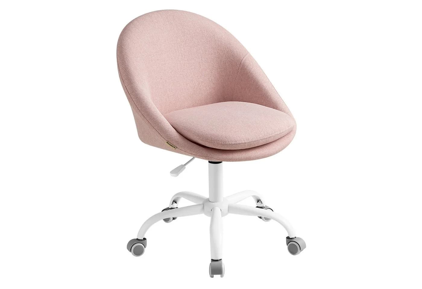 SONGMICS Bürostuhl Rosa Baumwoll-Leinen-Mischgewebe - Bild 2