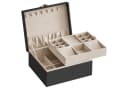 SONGMICS Schmuckkasten Schmuckbox Schwarz-Gold 2 Ebenen Bild 1