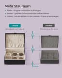 SONGMICS Schmuckkasten Schmuckbox Schwarz-Gold 2 Ebenen Bild 5