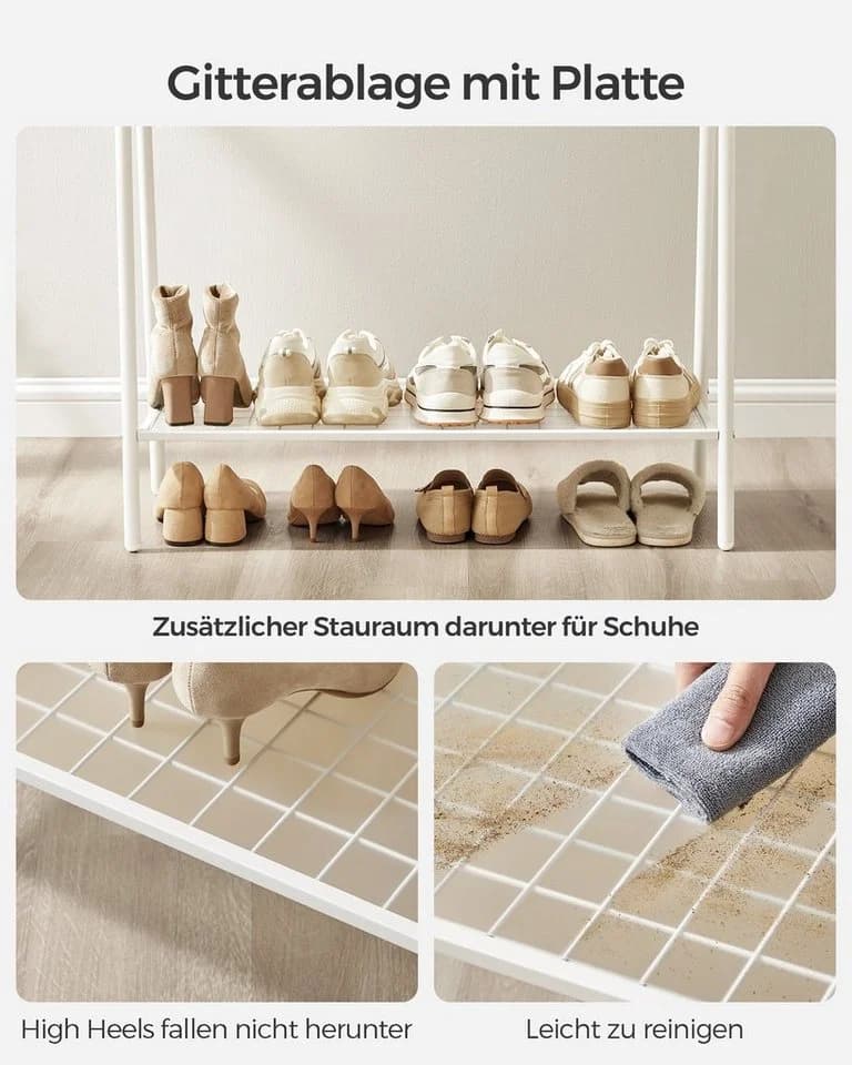 SONGMICS Kleiderständer Garderobenständer Kleiderstange 40kg belastbar - Bild 5