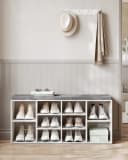 VASAGLE Garderoben-Set 2-St. Wandgarderobe und Schuhbank 10 Fächern Bild 1
