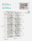 SONGMICS Schuhregal Schuhschrank 4/6/8/10/12 Fächer Weiß/Schwarz Bild 3