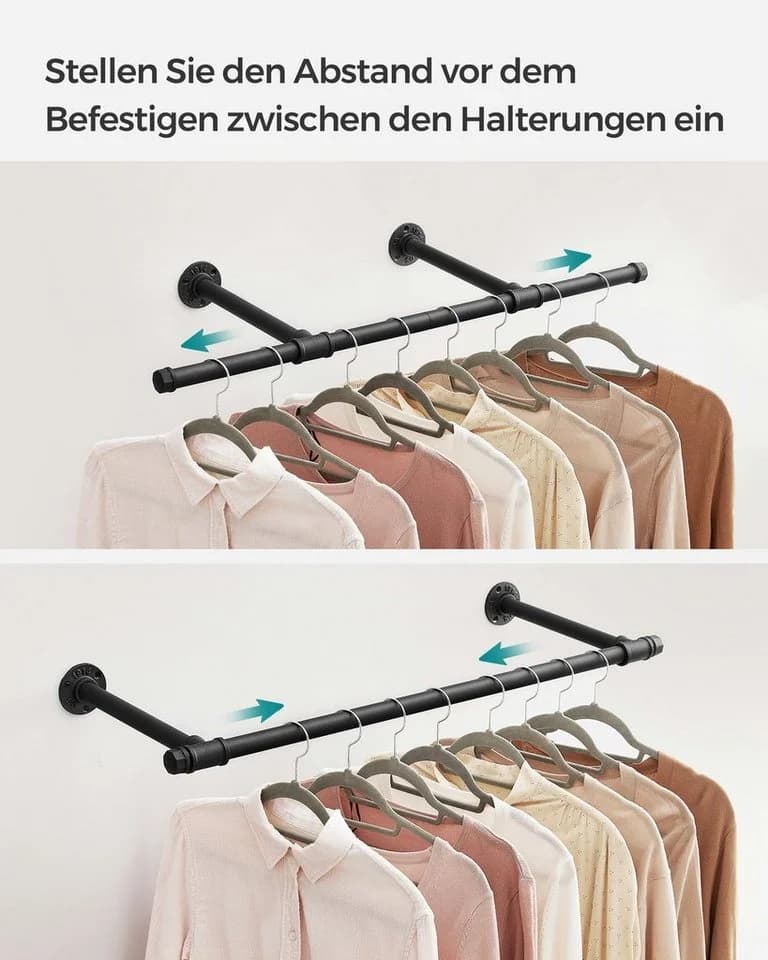 SONGMICS Kleiderstange 60 kg Belastbarkeit Schwarz - Bild 4