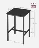 VASAGLE Bartisch Küchentisch Stehtisch 60 x 60 x 92 cm Bild 1