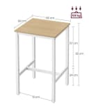 VASAGLE Bartisch Küchentisch Stehtisch 60x60x92 cm Bild 1