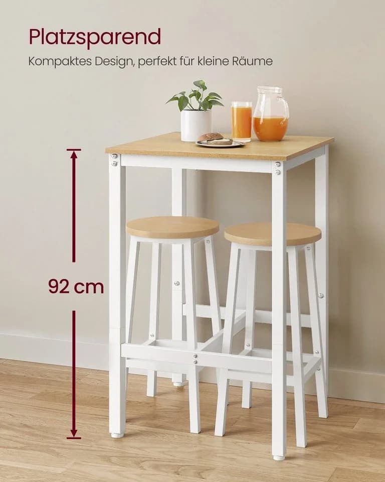 VASAGLE Bartisch Küchentisch Stehtisch 60x60x92 cm - Bild 3