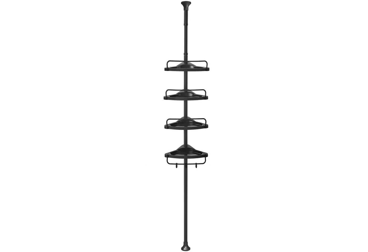SONGMICS Duschregal Eckregal Bad 4 Ablagen Höhenverstellbar 85-305 cm - Bild 3