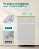 SONGMICS Kommode Aufbewahrungsschrank 5 Stoffschubalden Bild 5