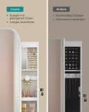 SONGMICS Schmuckschrank Spiegelschrank Wandschrank Weiß mit LED-Beleuchtung Bild 4