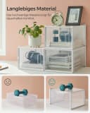 SONGMICS Schuhbox Aufbewahrungsboxen 12 St. Transparent-Weiß Bild 5