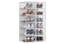 SONGMICS Schuhboxen 12 St. Transparent Kunststoff Faltbar Stapelbar Bild 2