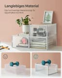 SONGMICS Schuhboxen 12 St. Transparent Kunststoff Faltbar Stapelbar Bild 5
