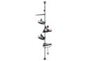 SONGMICS Duschablage Duschregal Höhenverstellbar 95-300cm 4 Ablagen 3 Haken Bild 2