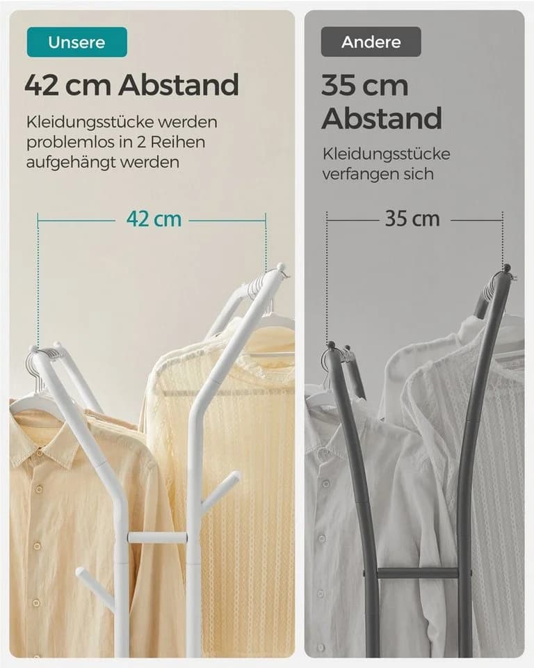 Kleiderständer aus Stahl mit Rollen - Bild 4