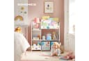 SONGMICS Spielzeugregal Kinder Bücherregal Weiß 3-in-1 Bild 1