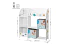 SONGMICS Spielzeugregal Kinder Bücherregal Weiß 3-in-1 Bild 4