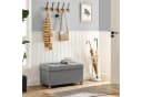 SONGMICS Sitzbank 76/110cm mit Stauraum, klappbare Sitztruhe, Fußbank Bild 1