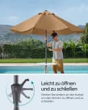 SONGMICS Sonnenschirm 300 cm UPF 50+ Beige Bild 3