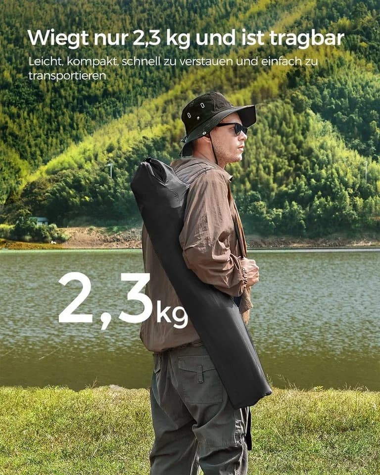 SONGMICS Campingstuhl Klappstühle 2er Set Rot/Schwarz Armlehnen Getränkehalter - Bild 3