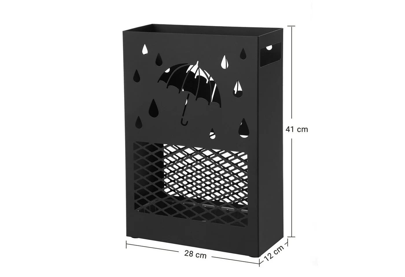 Dekorativer Schirmständer im Cutout-Design aus Metall und Stahl