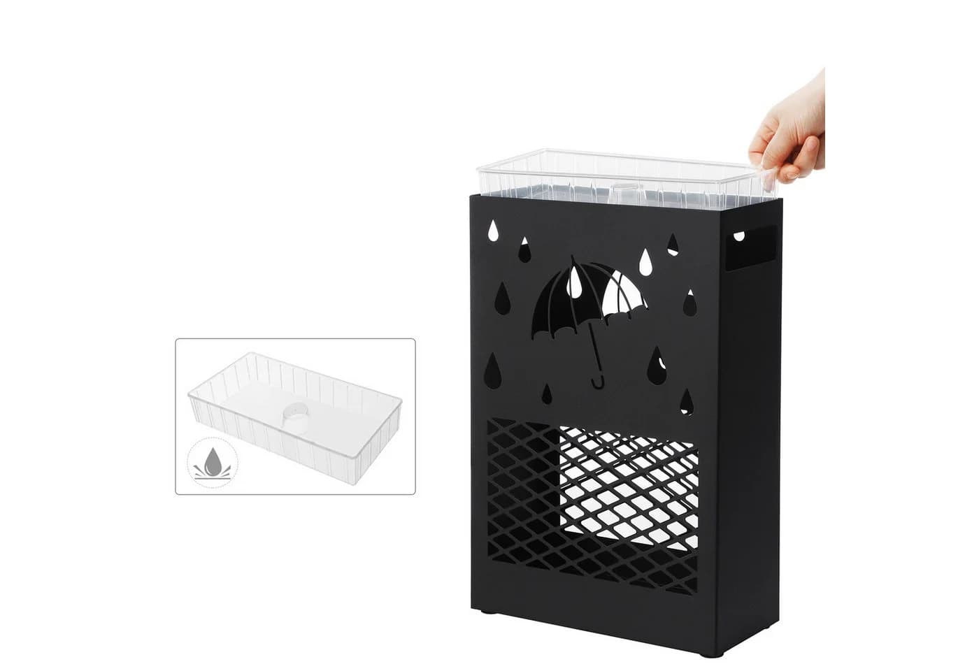 Dekorativer Schirmständer im Cutout-Design aus Metall und Stahl - Bild 3