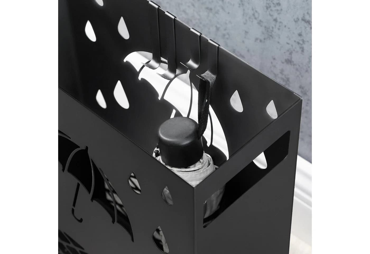 Dekorativer Schirmständer im Cutout-Design aus Metall und Stahl - Bild 5