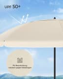 SONGMICS Sonnenschirm 160cm UPF 50+ Beige Bild 5