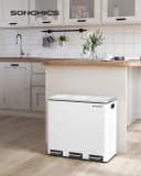 SONGMICS Mülltrennsystem 3x18L Weiß Bild 1