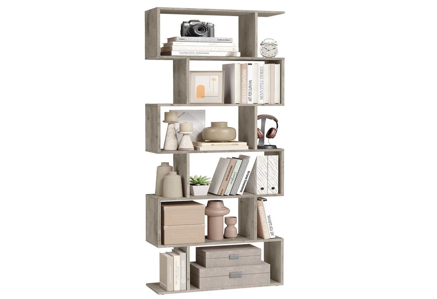VASAGLE Bücherregal 6 Fächer Standregal Büroregal Holzwerkstoff 70x190,5x24cm - Bild 2