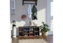 Schuhbank und Schuhregal aus Holz, Braun Bild 3