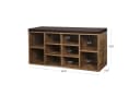 Schuhbank und Schuhregal aus Holz, Braun Bild 4